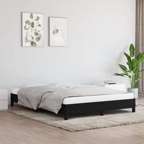 346714 vidaXL Cadru de pat, negru, 140x190 cm, material textil