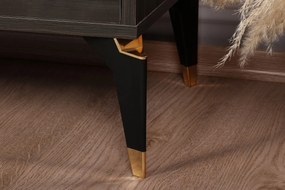 Comoda TV Posh, Alb -  Maro inchis, 143 x 47 x 40 cm