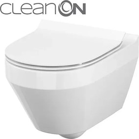 Vas wc suspendat Cersanit Crea Clean On rotund cu capac inchidere lenta