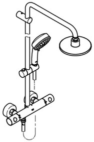 GROHE 27922000 - Sistem de duș TEMPESTA COSMOPOLITAN 160 mm, crom lucios