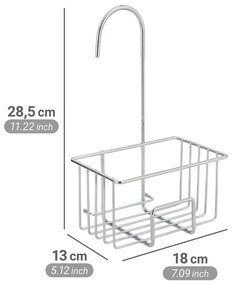 Raft pentru baie argintiu lucios de agățat din oțel inoxidabil Milito – Wenko