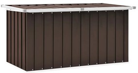 vidaXL Ladă de depozitare pentru grădină, maro, 129 x 67 x 65 cm