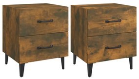 817292 vidaXL Noptiere, 2 buc., stejar fumuriu, 40x35x47,5 cm