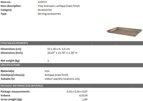 Tava design LUX Sirenuse L 113072 HZ