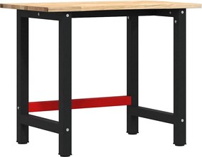 vidaXL Banc lucru 100x60x81,5 cm lemn masiv stejar