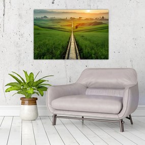 Tablou - Răsărit de soare peste vale (90x60 cm)