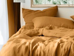 Lenjerie de pat din muselin MOSSARI mustar Dimensiunile lenjeriei: 70 x 90 cm | 140 x 200 cm