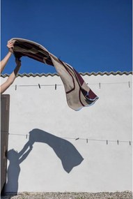 Prosop burgundy/grej din bumbac organic din frotir 70x133 cm Nova Arte – Mette Ditmer Denmark