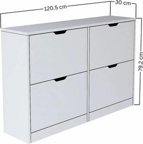 Dulap pentru pantofi Duru Matte White