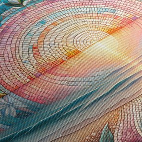 Tablou – Mozaic al soarelui la apus (120x50 cm)