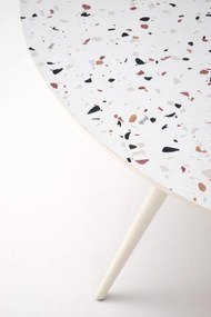 Masa rotunda Aramis terrazzo/alb ø120/h76 cm