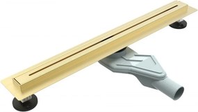 Set rigola pentru dus plus capac Inter Ceramic New Generation Slim 60 cm finisaj auriu periat