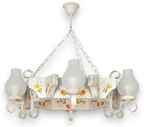 Candelabru fabricat manual din lemn pictat Queen 6L