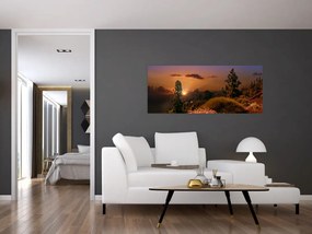 Tablou naturii cu apus de soare (120x50 cm)