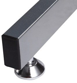 HOMCOM Birou de Colț Modern din MDF Metal și Sticlă, Design Ergonomic, Negru | Aosom Romania