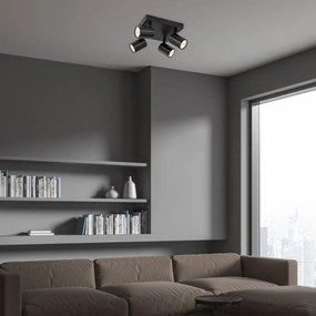 Plafoniera cu 4 Spoturi Directionabile, Design Modern, Rogelio