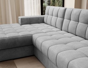 Coltar extensibil stanga 3 locuri ELTAP, LT-85MO, Blezalt, 240x150x82 cm, lemn/poliester, gri