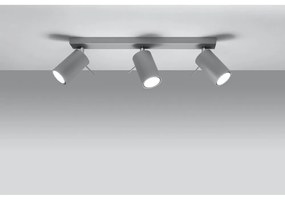 Plafonieră Sollux Etna, lungime 45 cm, gri