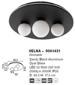 Lustra/Plafoniera LED design modern VELNA 49,5cm