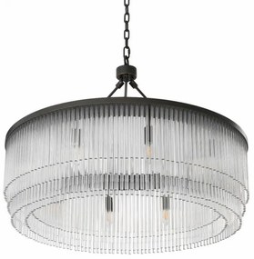 Lustra suspendata design elegant Hector L, metal bronz 114786 HZ