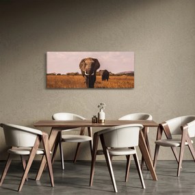 Tablou - Venirea elefantului (120x50 cm)