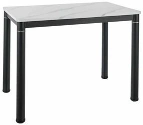 Masă de bucătărie Damar W 100 x 60 cm, marmură / negru