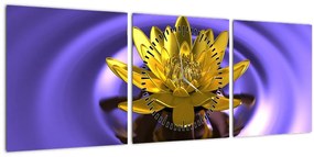 Tablou - Lotus (cu ceas) (90x30 cm)