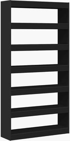 vidaXL Dulap pentru cărți Negru 100 x 30 x 198 cm Lemn compozit