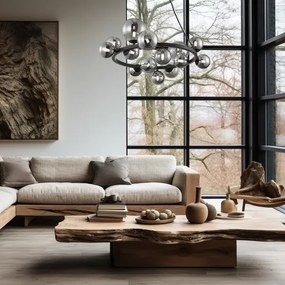 Lustră pe cablu MILA 14xG9/9W/230V negru/gri