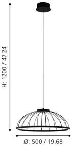 Eglo 99403 - Lustră LED pe cablu BOGOTENILLO LED/27W/230V