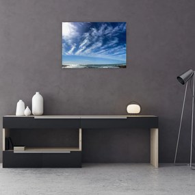 Tablou pe sticlă cu cerul și nori (70x50 cm)