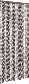 vidaXL Perdea pentru insecte, maro și alb, 100x230 cm, chenille