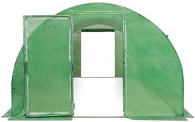 Solar pentru legume cu cadru metalic 3x6m verde Garden Point cu ușă