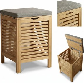 Coș de rufe din bambus cu șezlong DISA, 40 l