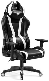 Scaun gaming Diablo X-Horn 2.0 King Size: negru-alb