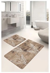 Covorașe de baie maro 2 buc. din catifea 60x100 cm – Mila Home