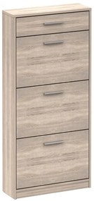 Pantofar 3 compartimente cu sertar, stejar sonoma, NOKO-SINGA 311