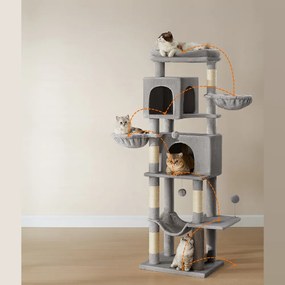 Copac pentru pisici TRISTAN, 57x45x175 cm, gri Feandrea