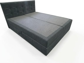 Pat tapițat boxspring DIRELIS VIBE 160x200 cm gri inchis Saltea: Saltea cu arcuri Bonell
