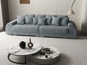 Canapea extensibilă dumonde cu 2 lăzi de depozitare si sezut confortabil din spuma high-density, Verona Zoom Grey 310x100 cm