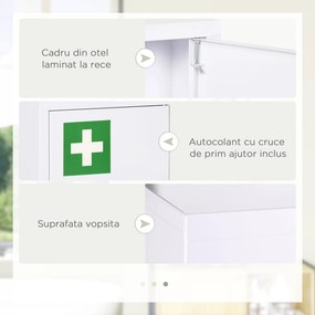 Kleankin Dulapior de Medicamente – Montabil pe Perete | Aosom Romania
