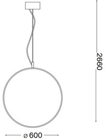 Lustră LED pe cablu Ideal Lux CIRCUS LED/33W/230V d. 60 cm CRI 90 negru