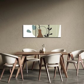 Tablou - Flori într-o vază N⁰2 (cu ceas) (90x30 cm)