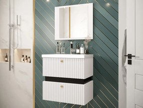 Mobilier pentru baie VI Sashike (alb + alb + negru). 1070185