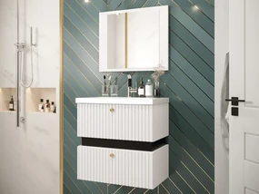Mobilier pentru baie VI Sashike (alb + alb + negru). 1070185