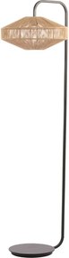 Lampadar negru mat/în culoare naturală cu abajur textil (înălțime 164 cm) Lyra – Light &amp; Living
