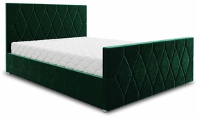Pat matrimonial 180 cm Alex (verde închis) (cu somieră și sp. depozitare). 1046789