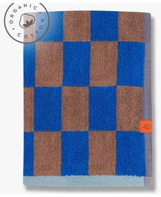 Prosop albastru/maro din bumbac organic 70x133 cm Retro – Mette Ditmer Denmark