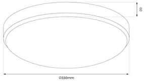 Plafonieră LED pentru baie MAYA LED/15W/230V IP44 aurie