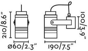 FARO 70260 - Aplică perete exterior LIT 1xGU10/8W/230V IP54